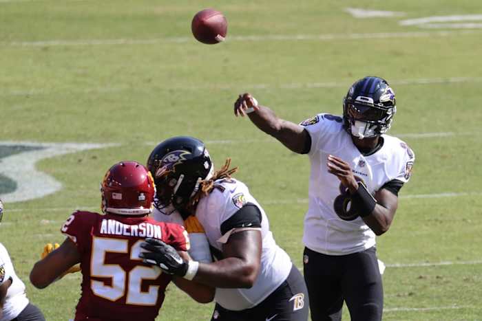 Ryan Anderson Lamar Jackson -  Geoff Burke-USA TODAY Sports